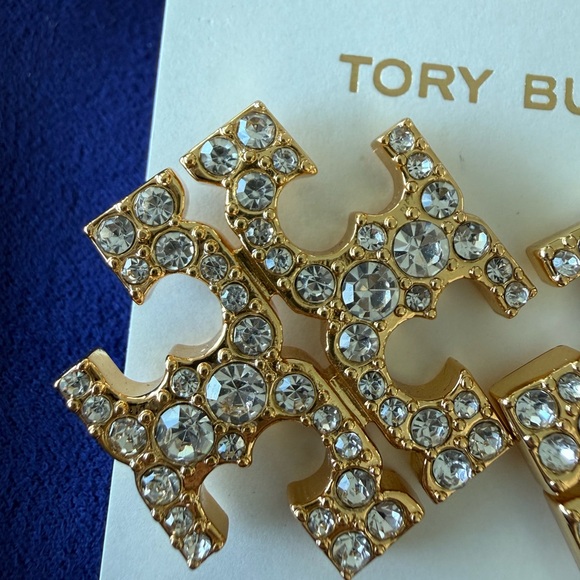 Tory Burch Gold Plated and Crystal Earrings - Picture 3 of 6
